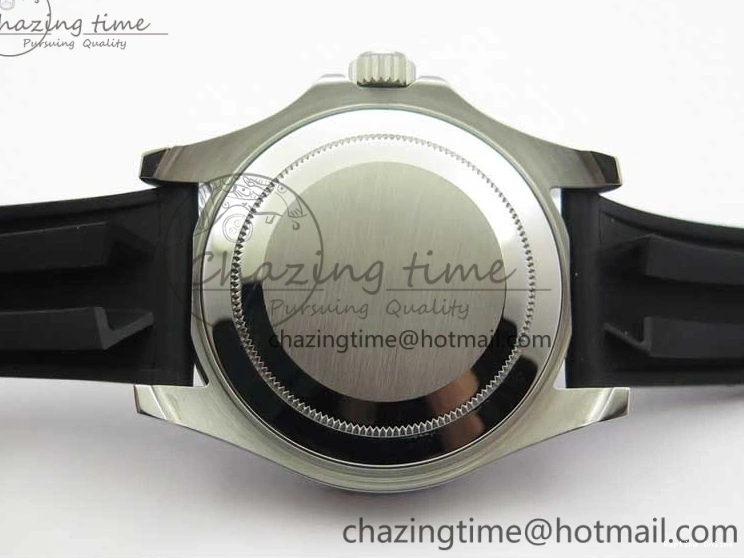 0416 Yacht-Master 116655 ARF SS Custom Made Black Ceramic Bezel on Oysterflex Rubber Strap A HighPerformance 3064